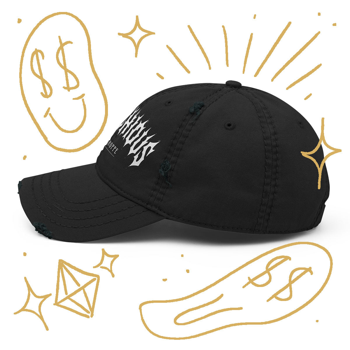 AMBITCHIOUS Distressed Dad Hat