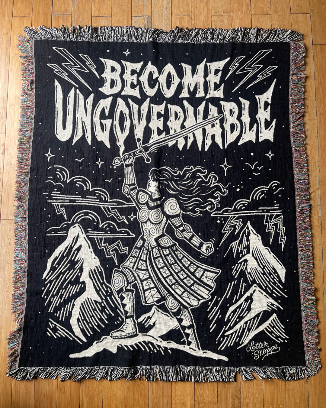 Become Ungovernable: Hypoallergenic Woven Blanket