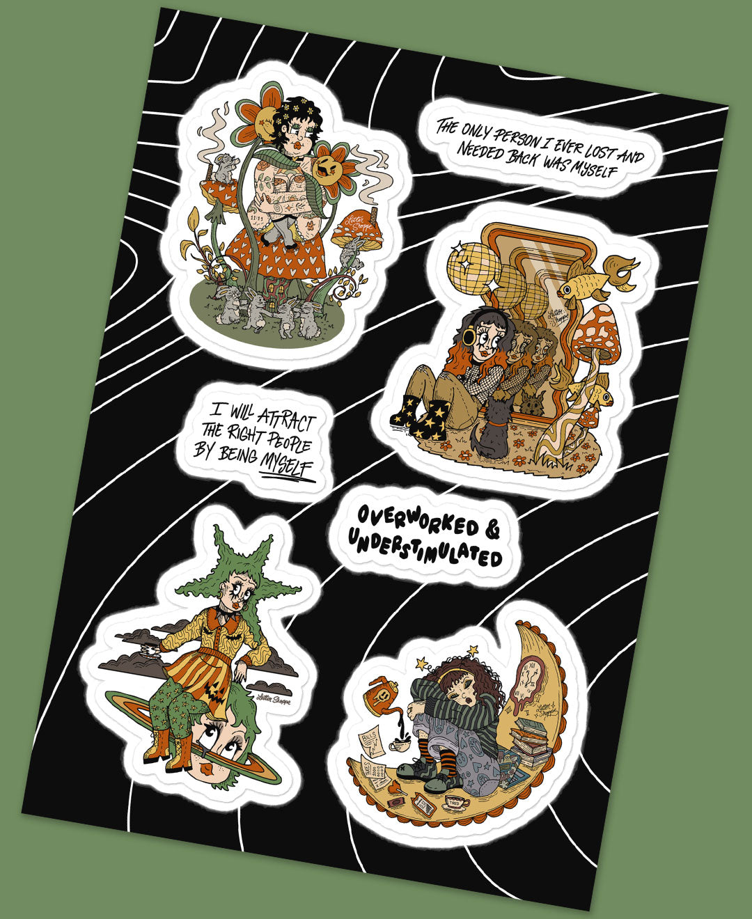 Planche d'autocollants Purge & Bloom