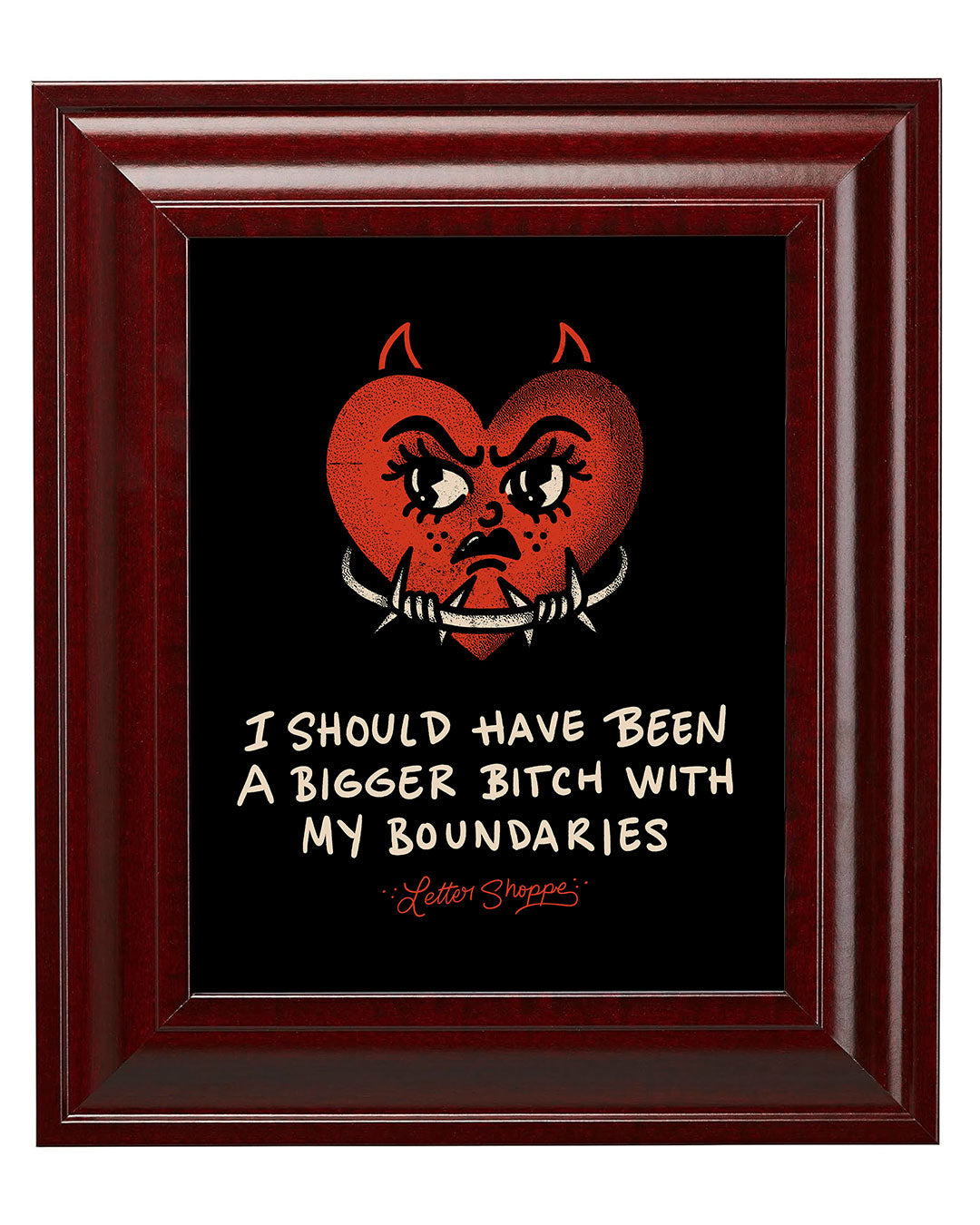 Bitchy Boundaries: Retro Tattoo Art Print