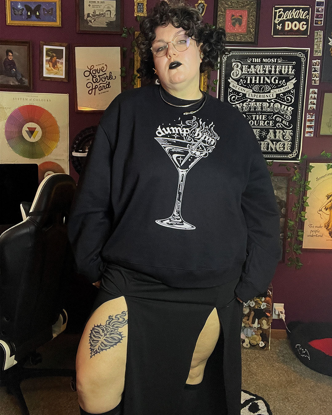 Dump Him Black Oversized Sweatshirt