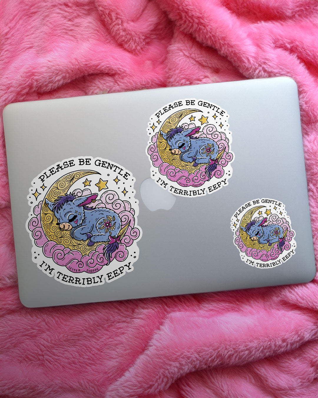 Be Gentle, I'm Eepy: Cute Eeyore Sticker