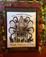 Feral Cat Attack: Museum-Quality Matte Poster