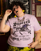 Gay & Insane Unicorn: Queer Pride Purple Tee