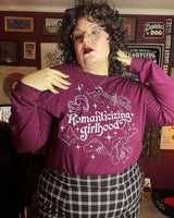 Romanticizing Girlhood Burgundy Long Sleeve Tee
