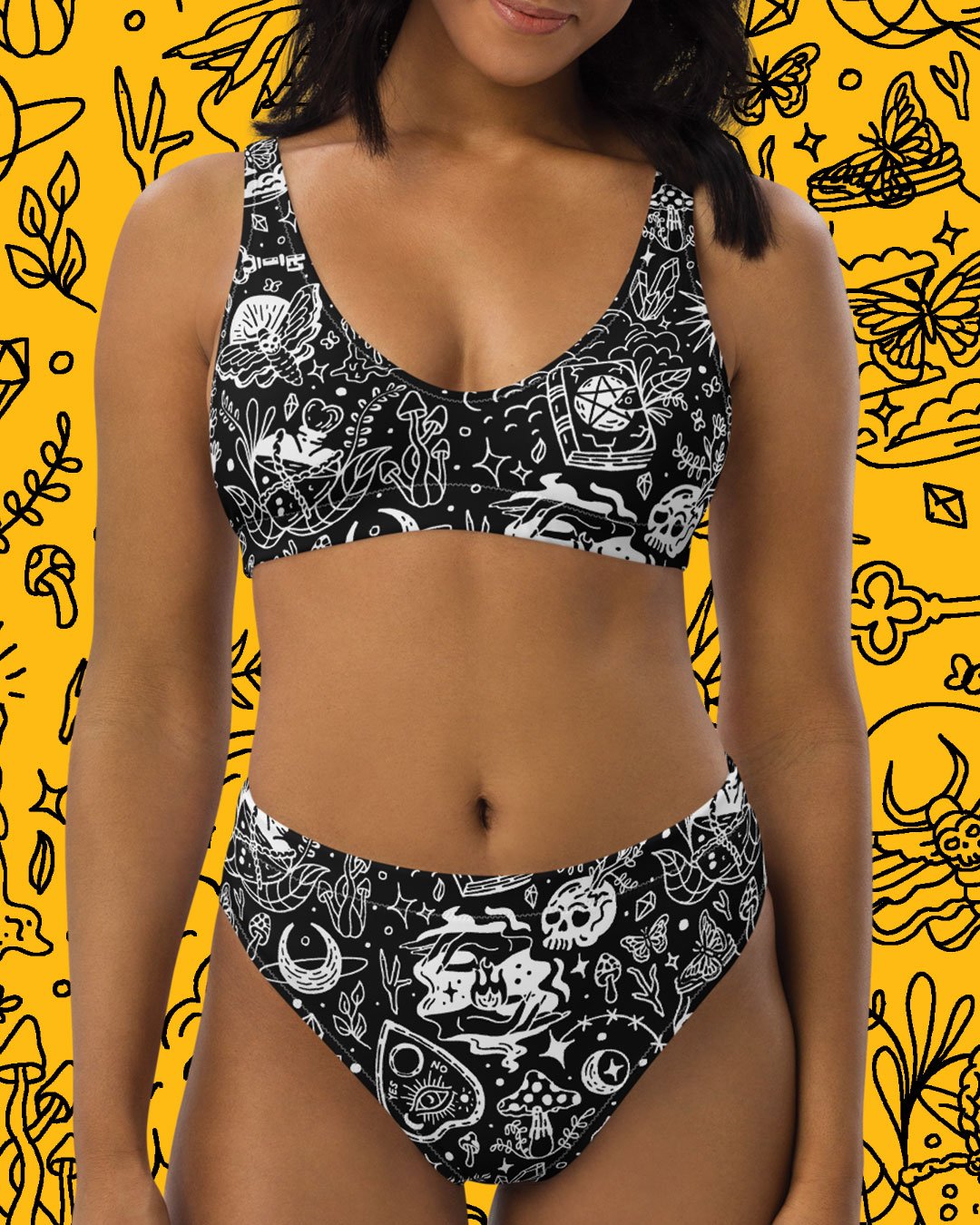 Witchy Recycled Padded Bikini Top + Bottom
