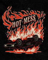Hot Mess: Fiery Car Print