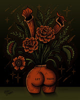 Cheeky Bouquet: Gothic Floral Poster