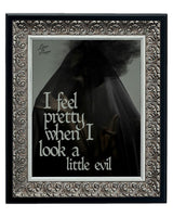 Little Evil Gothic Print: Dark Academia Wall Art