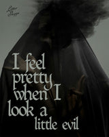 Little Evil Gothic Print: Dark Academia Wall Art