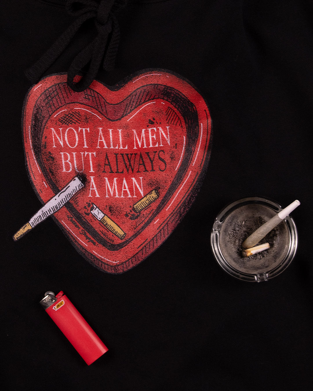 Not All Men But Always a Man Crop Hoodie