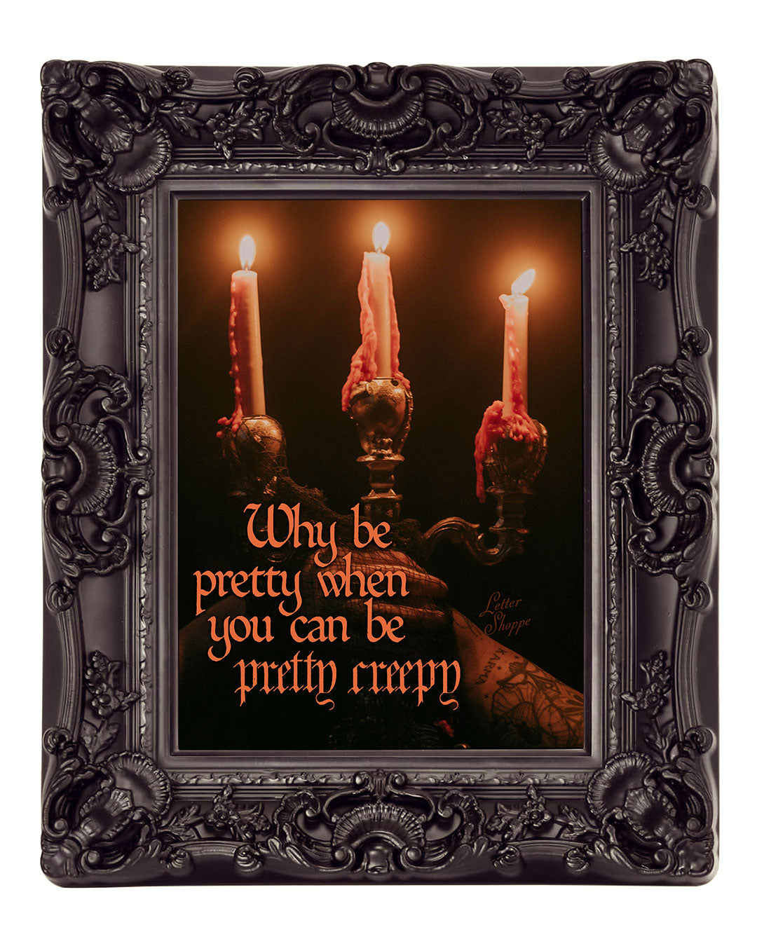 Pretty Creepy: Witchy Gothic Candlelight Art Print