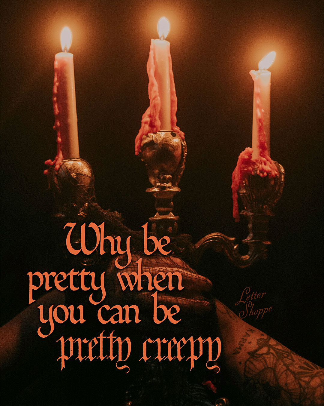 Pretty Creepy: Witchy Gothic Candlelight Art Print