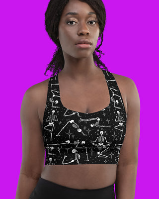 Skeleton Yoga Activewear Sports Bra