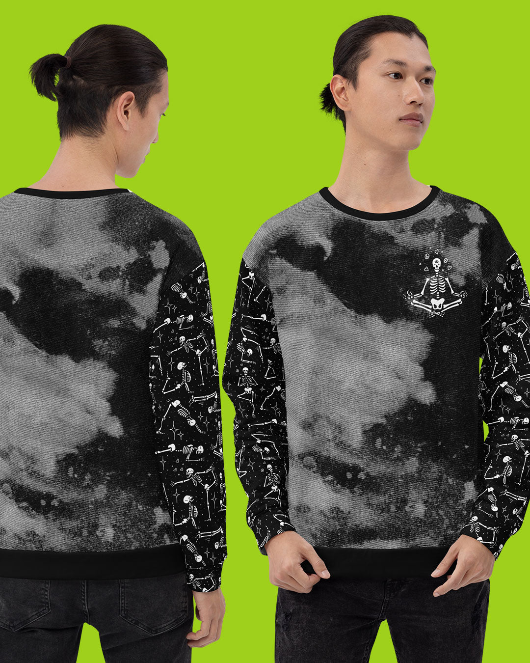 Zen Yoga Skeletons Sweatshirt