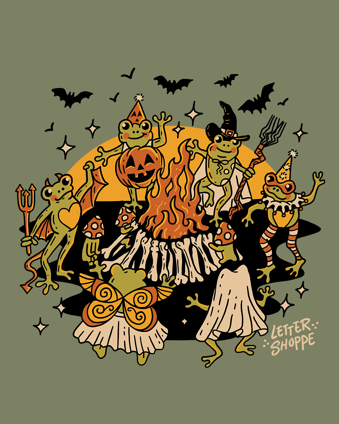 Dancing Halloween Frogs Sweatshirt