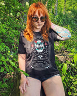 Here Lie My Insecurities Tee: Gothic Skull Graphic T-Shirt