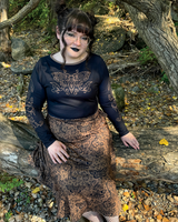 Enchanted Moth Long Sleeve Midi Dress