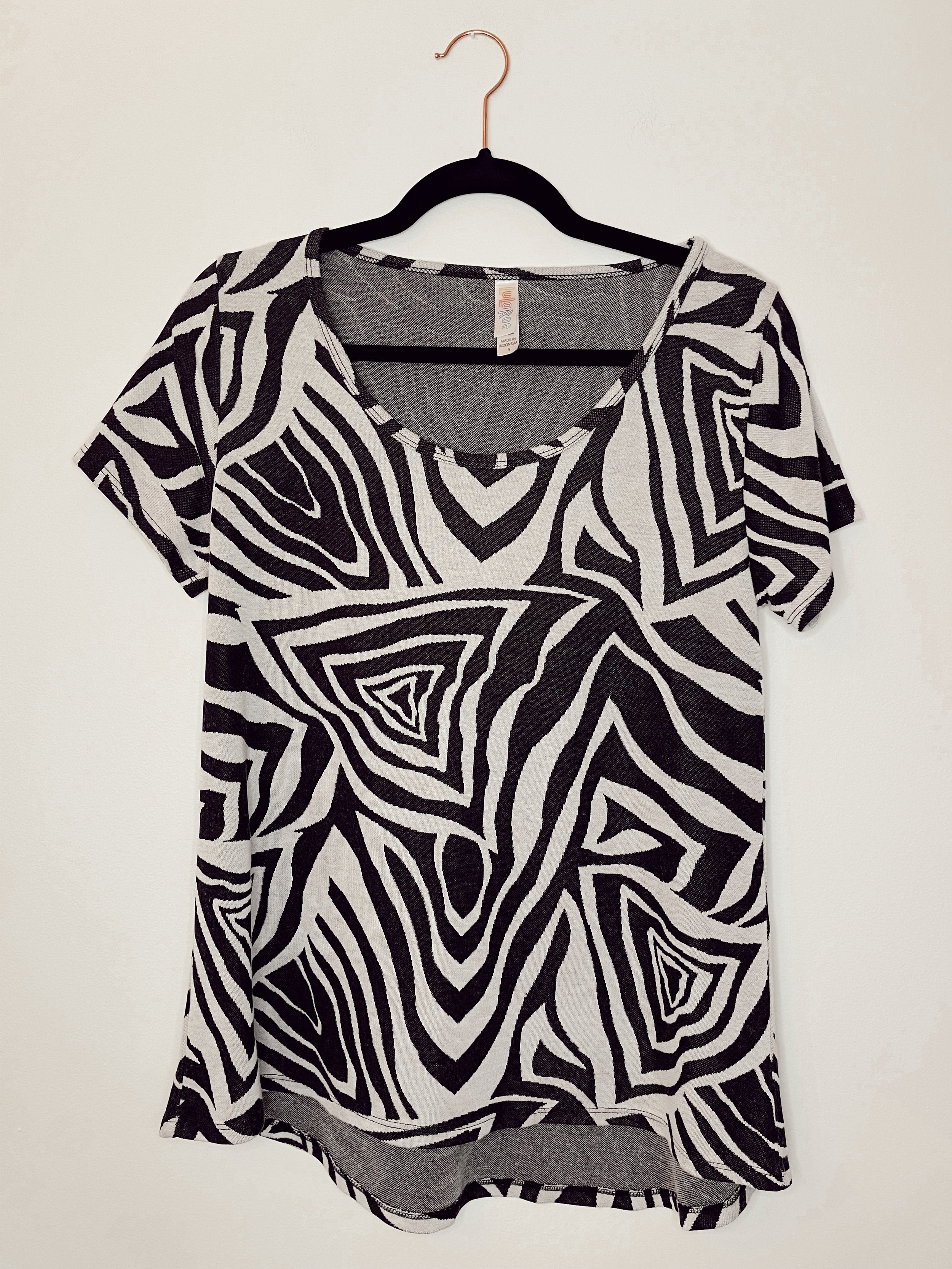 Grey and Black Striped Tee