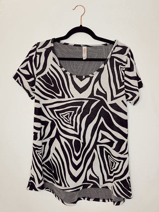 Grey and Black Striped Tee