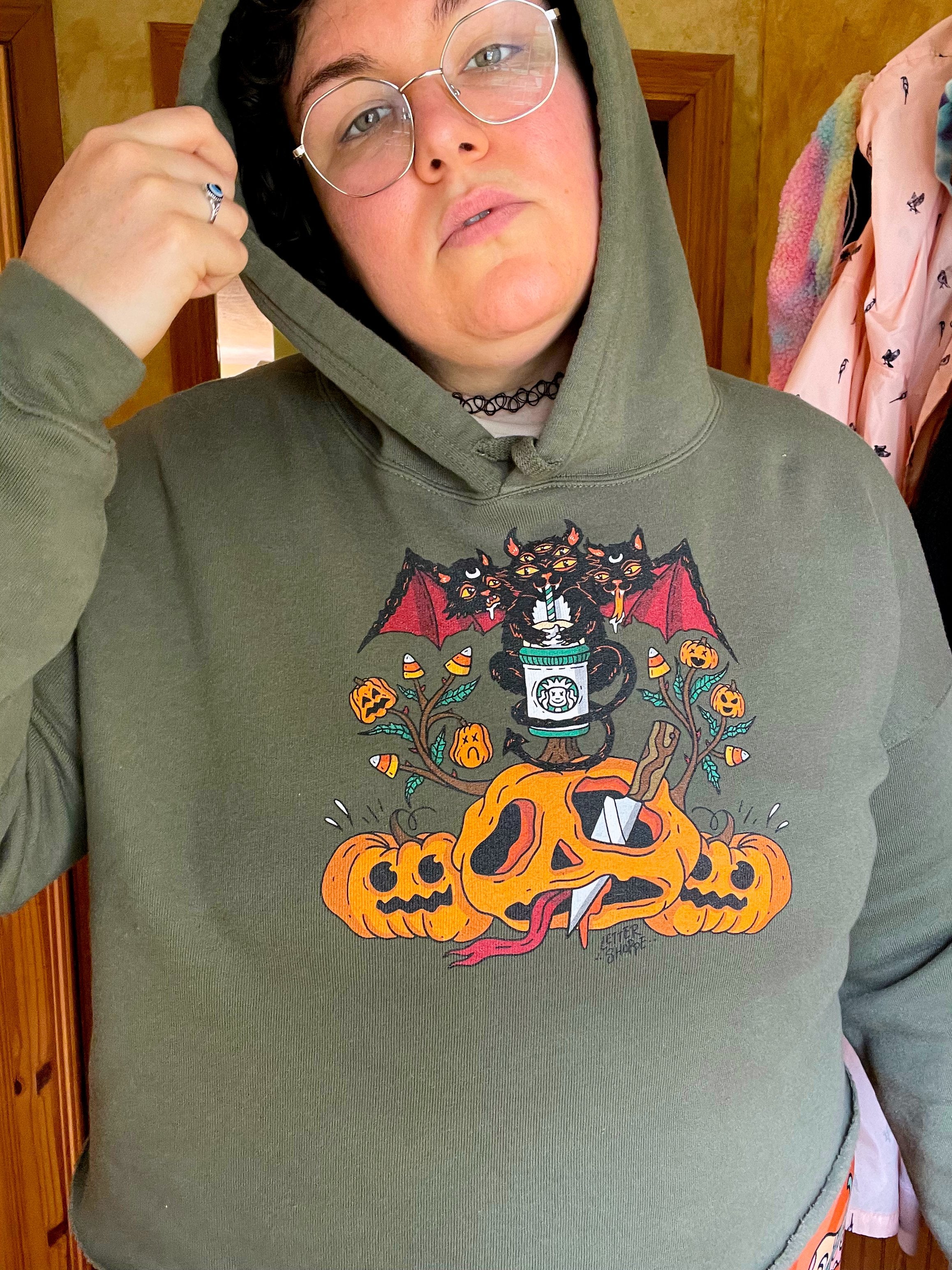 Pumpkin Spiced Terror Crop Hoodie
