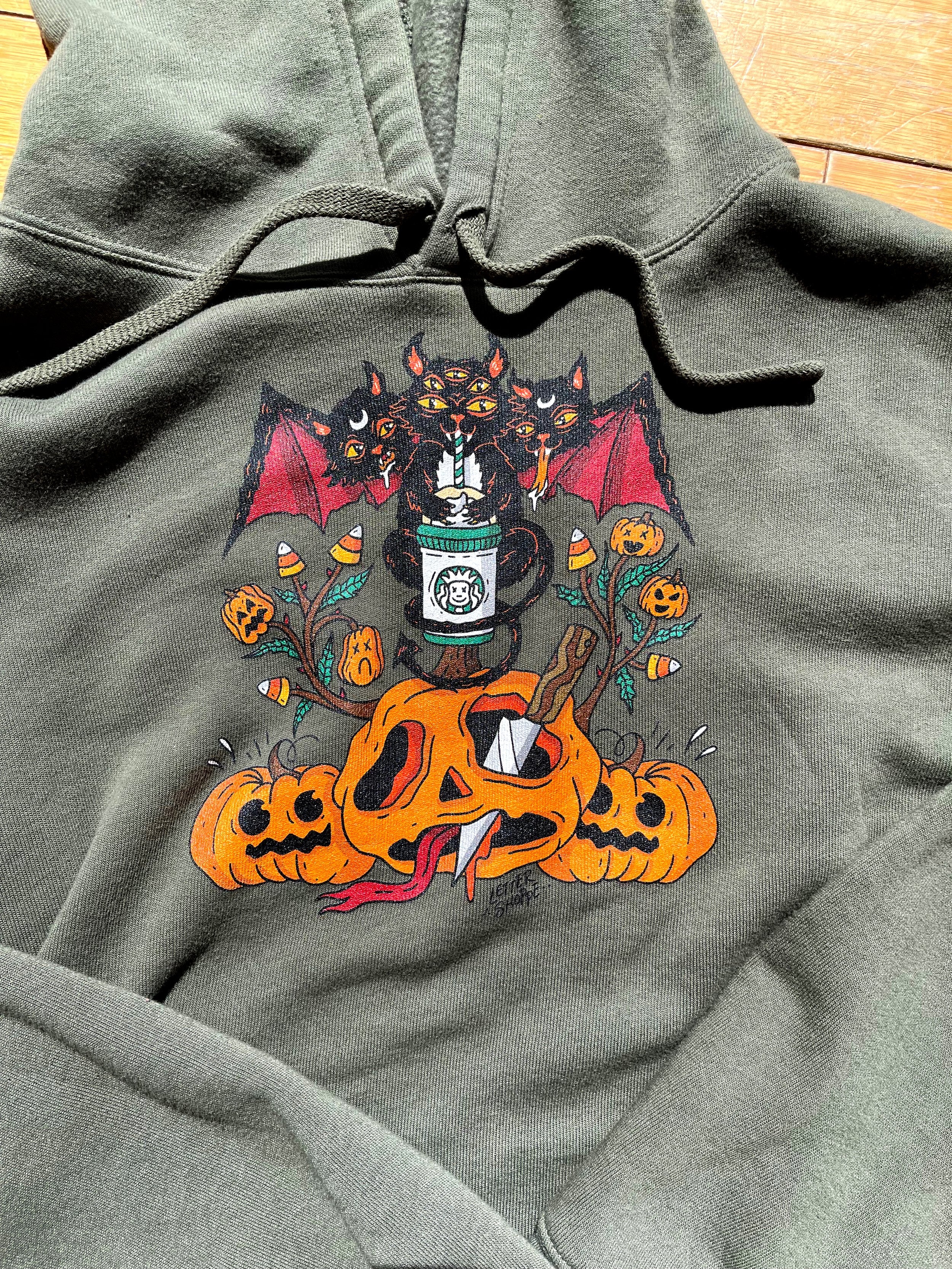 Pumpkin Spiced Terror Crop Hoodie