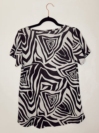 Grey and Black Striped Tee