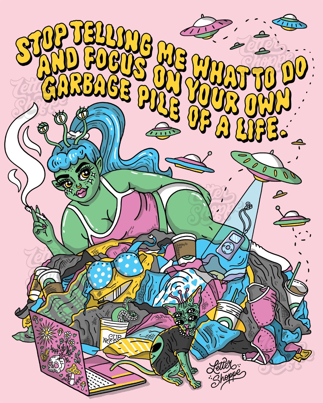 Alien Bubblegum Babe Shirt