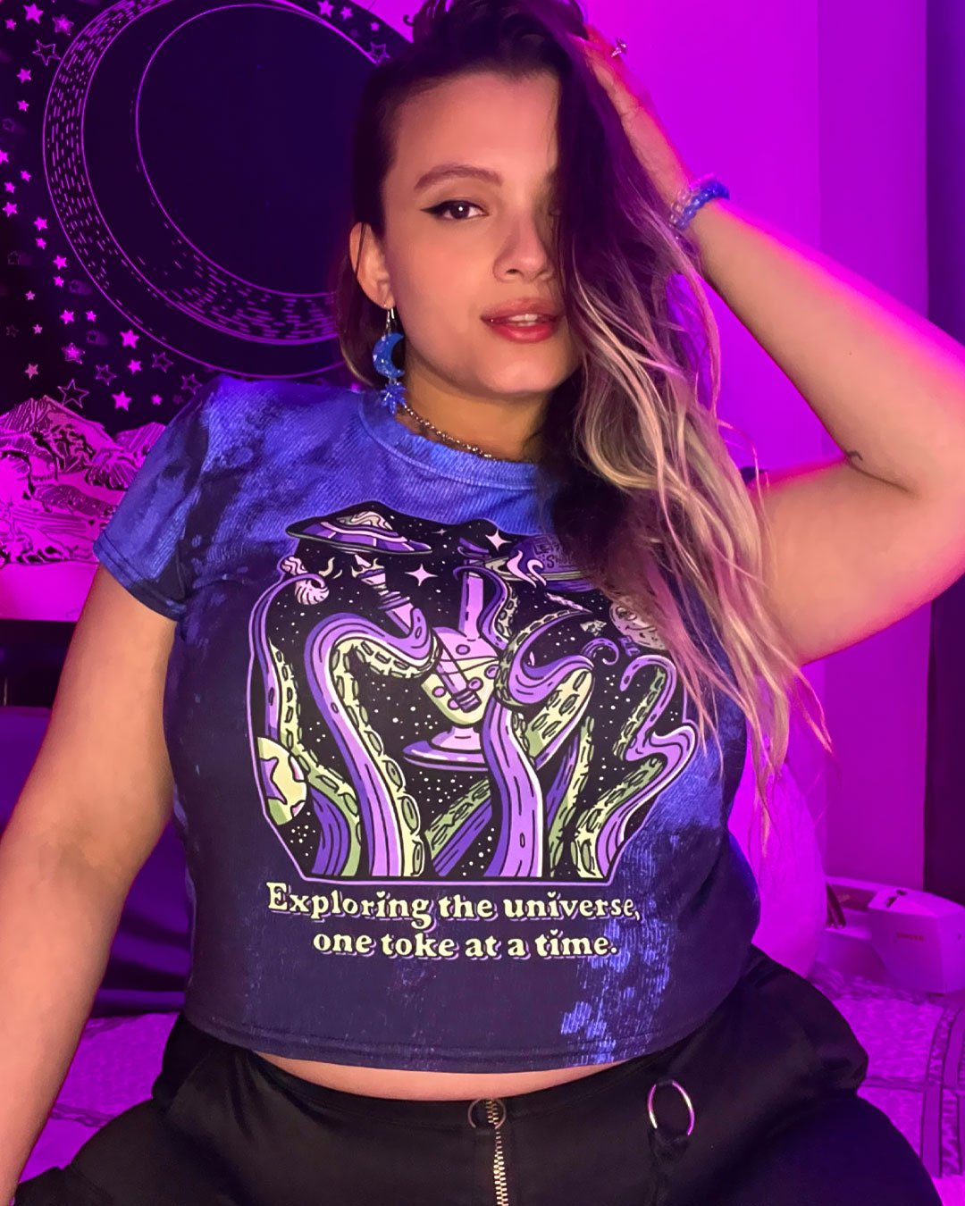 Stoned in Space Crop Top