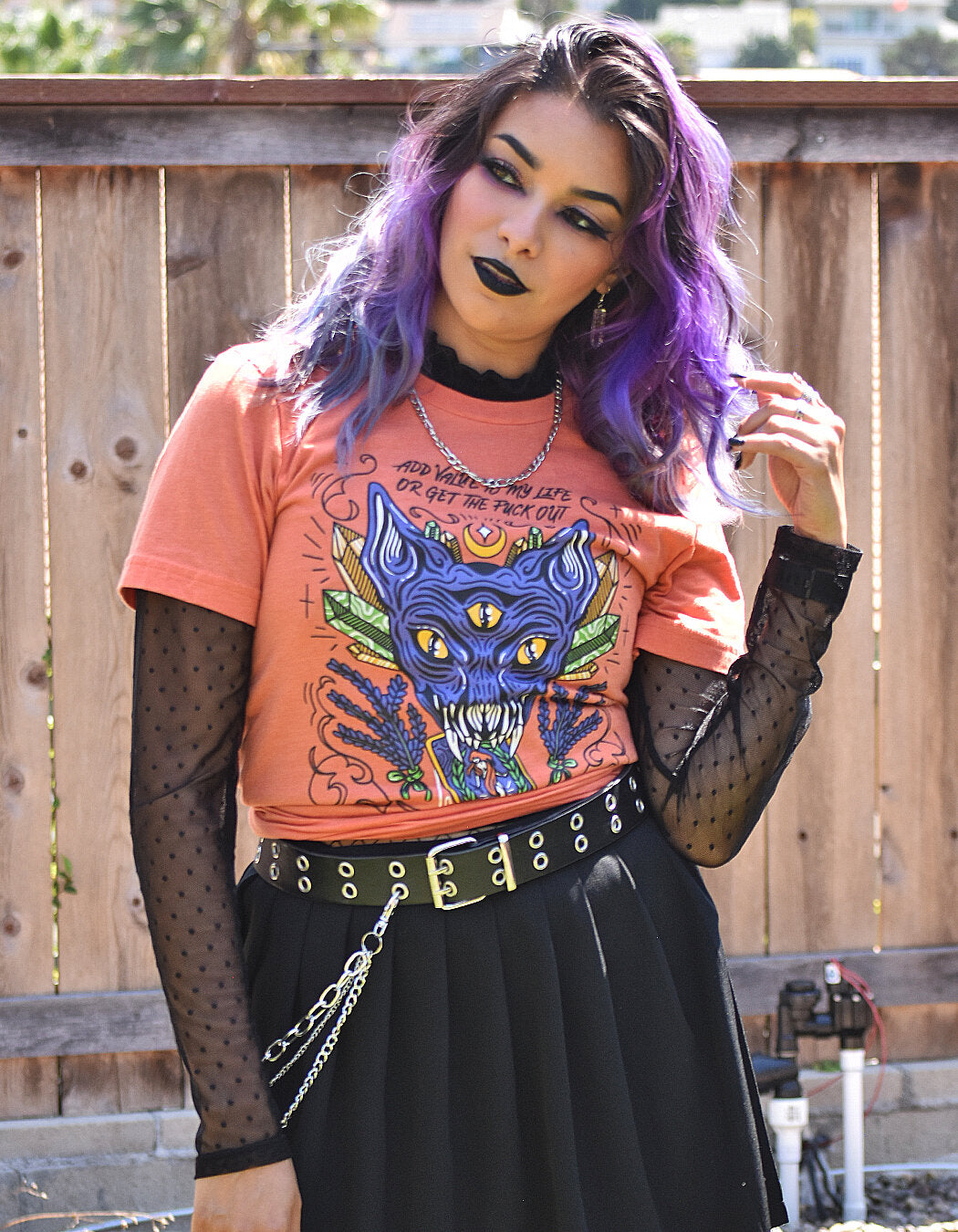 Add value or GTFO: Unisex Orange Cotton Shirt