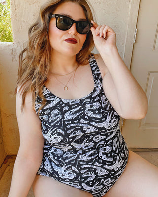 Dino Bones One Piece Swimsuit