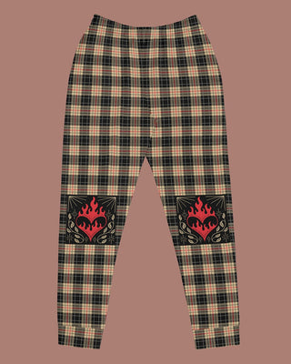 Heart On Fire Plaid Joggers