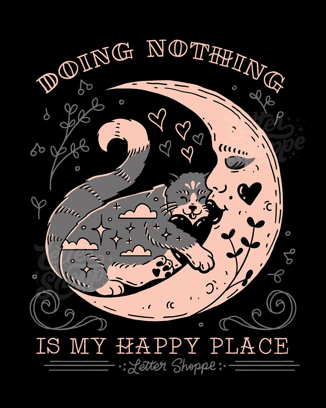 Doing Nothing Black Hoodie