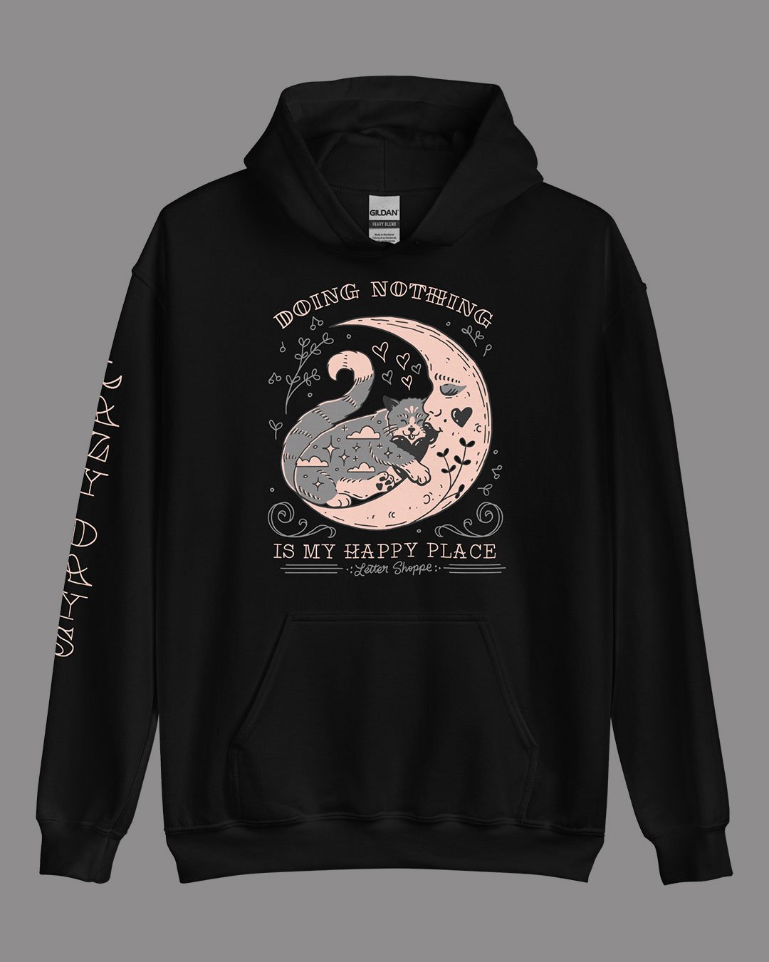 Doing Nothing Black Hoodie
