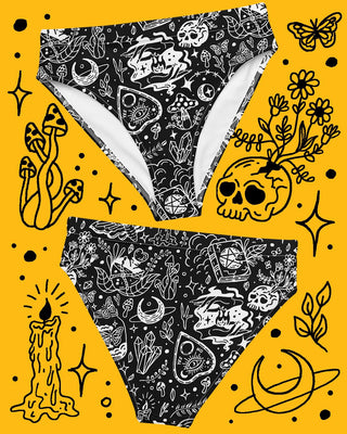 Witchy Recycled High Waisted Bikini Bottoms