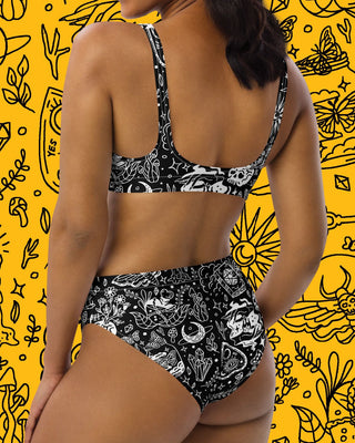 Witchy Recycled High Waisted Bikini Bottoms