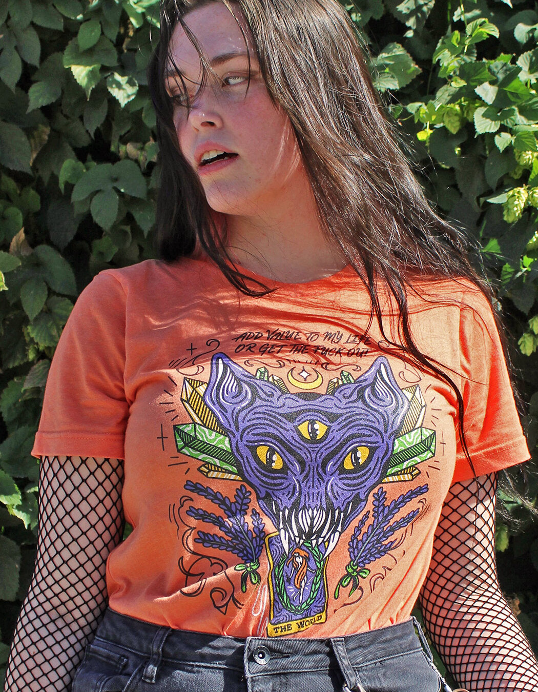 Add value or GTFO: Unisex Orange Cotton Shirt