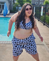 Checkered Garden Recycled Swim Trunks
