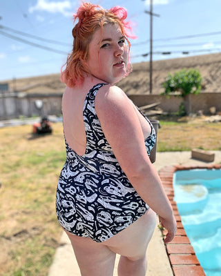 Dino Bones One Piece Swimsuit