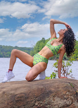 Throwing Hands Recycled High Waisted Bikini Bottoms