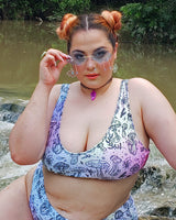 Tie-Dye Mushroom Recycled Padded Bikini Top