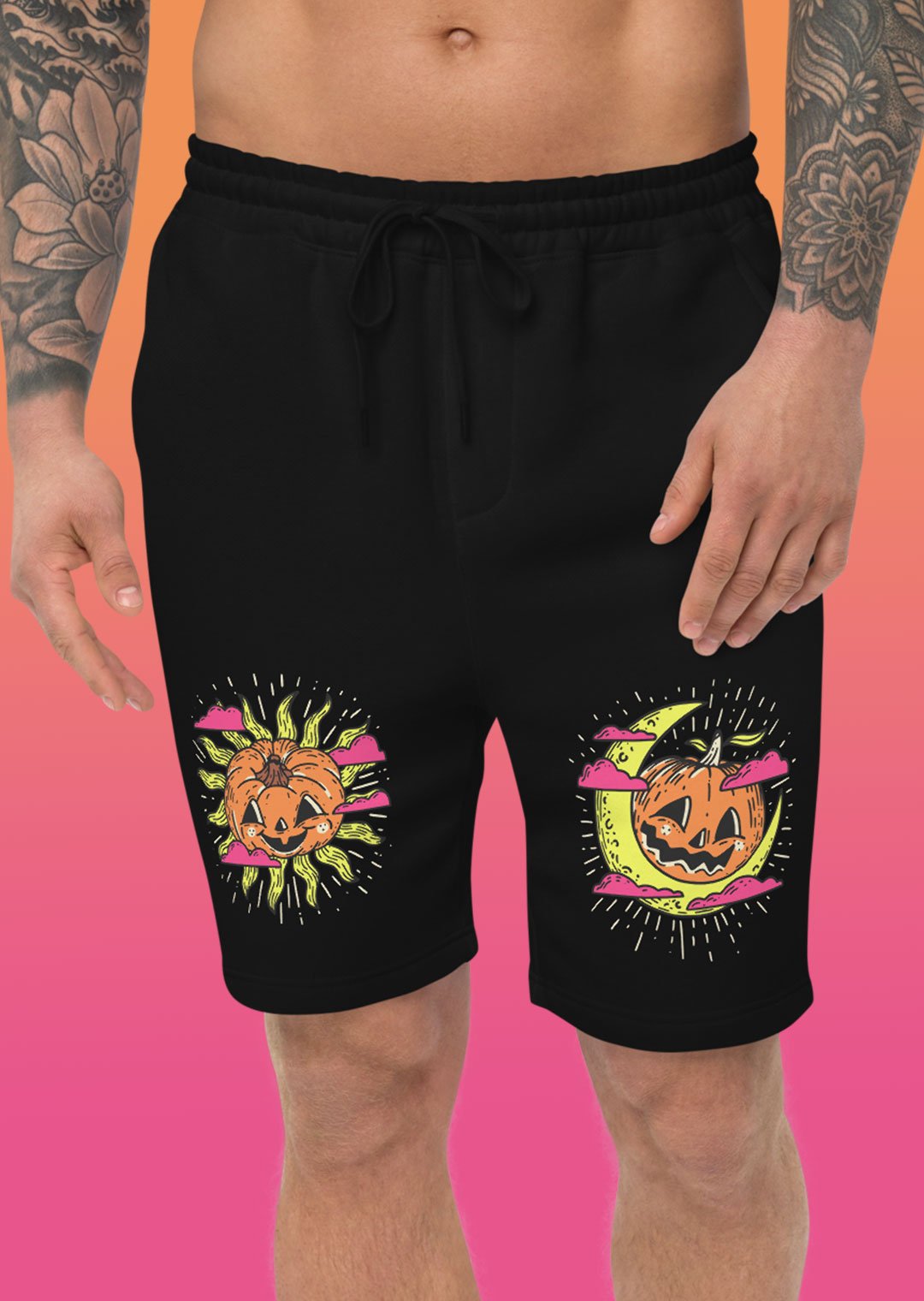 Sun & Moon Pumpkin Shorts