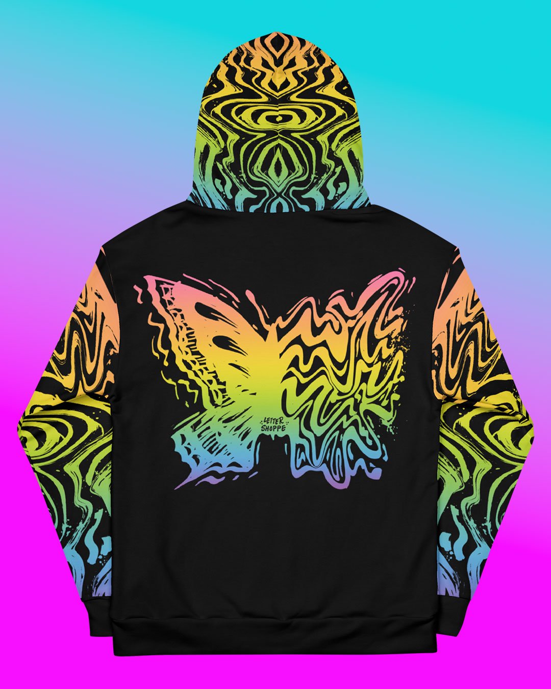 Rainbow Butterfly Rave Hoodie