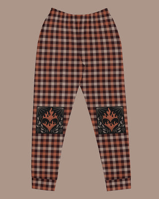 Heart On Fire Plaid Joggers