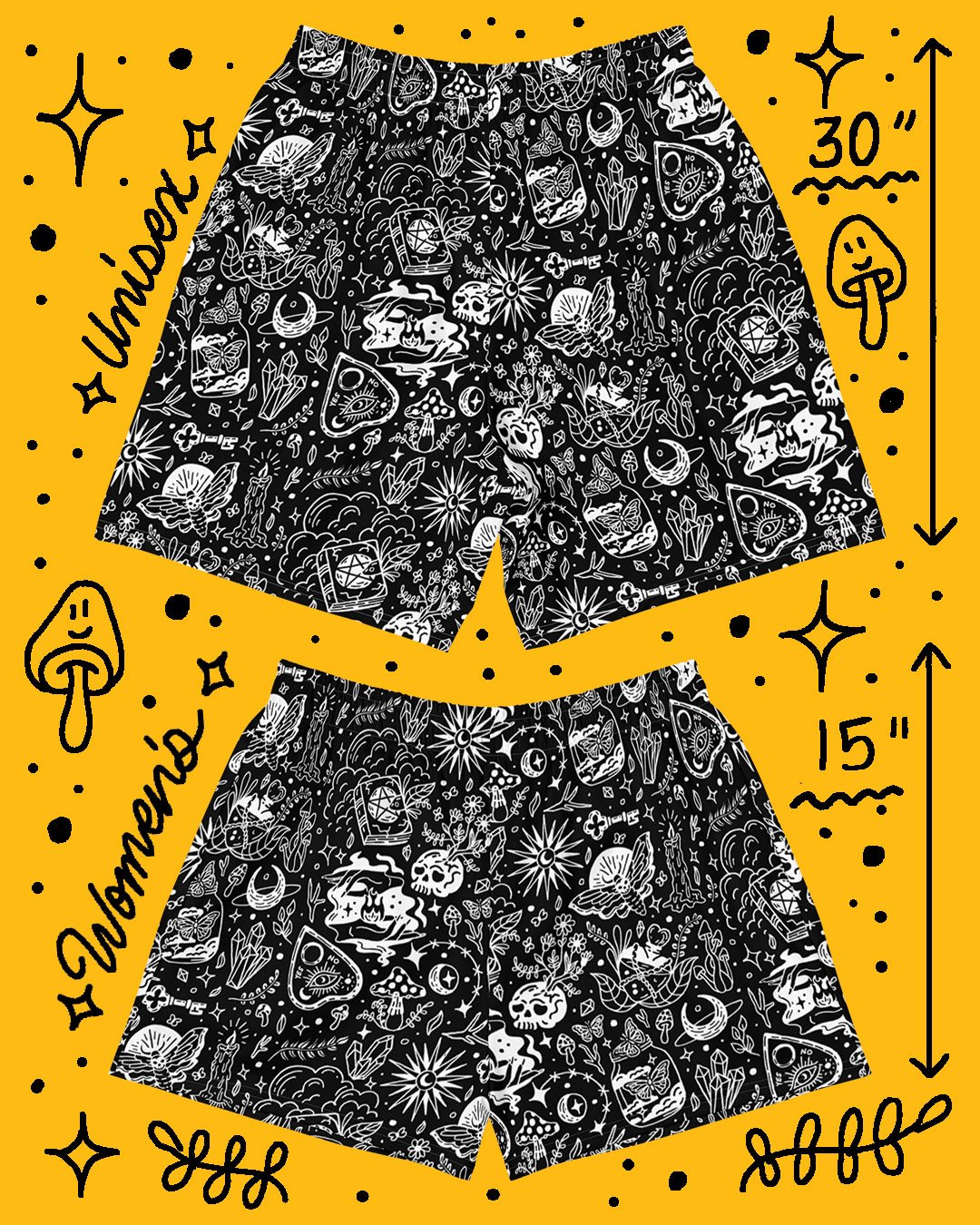 Witchy Athletic Shorts