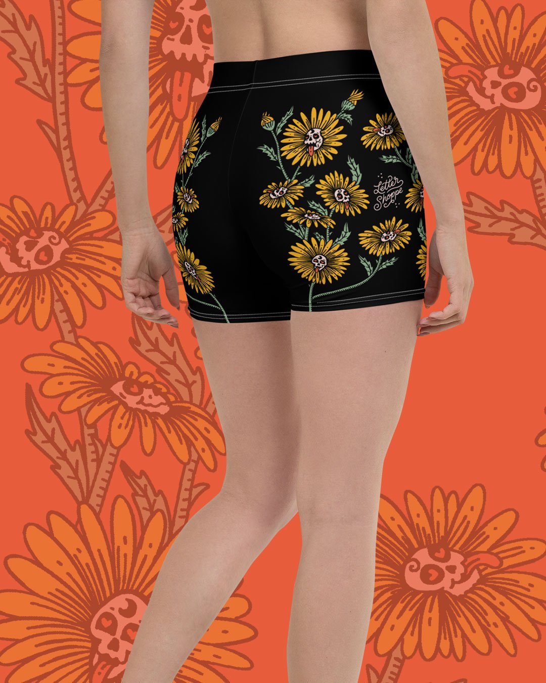 Skull Sunflower Shorts