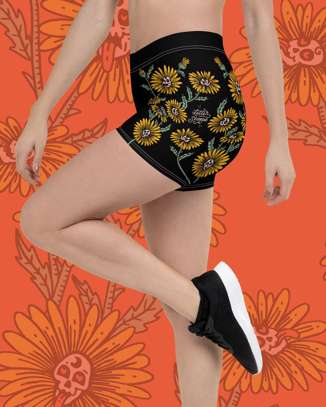 Skull Sunflower Shorts