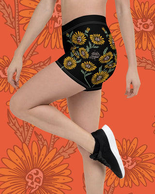 Skull Sunflower Shorts