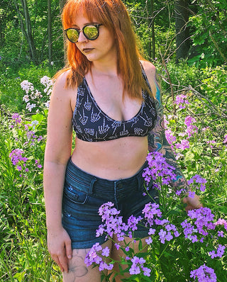Throwing Hands Recycled Padded Bikini Top
