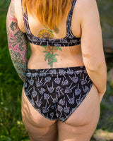 Throwing Hands Recycled High Waisted Bikini Bottoms